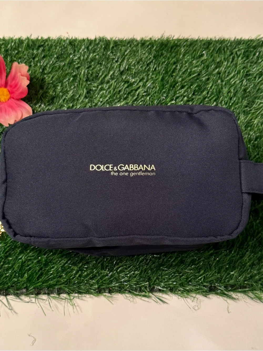 Dolce & Gabbana Navy and Gold The One Gentleman Travel Bag